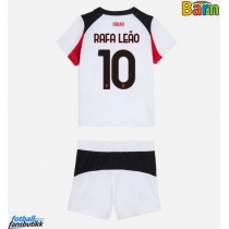 AC Milan Rafael Leao #10 Bortedraktsett Barn 2025-26 Kortermet (+ Korte bukser)